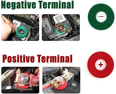 Чистачи на терминали на батерии, плус 12 парчиња терминални мијалници за батерии за батерии за мијалници за морска батерија за автомобили