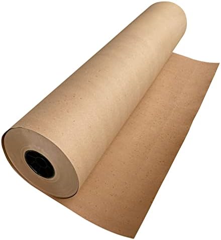 Песочни тешки ролни од хартија од хартија - 75 л. Рециклирана хартија за испорака, пакување и завиткување, кафеава)