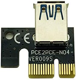 Yizan 6PCS најновиот VER009 USB 3.0 PCI-E Riser 009S Express 1x 4x 8x 16x Extender Riser картичка SATA 15pin до 6 пински кабел