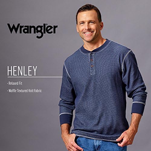 Wrangler автентика машка долга ракав вафл Хенли
