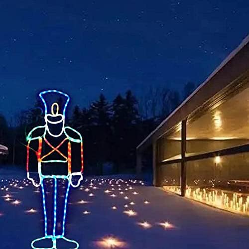 TPALPKT Божиќна декорација на отворено светло Војник Божиќен декор за куќи за домашен декор за празник за Божиќ