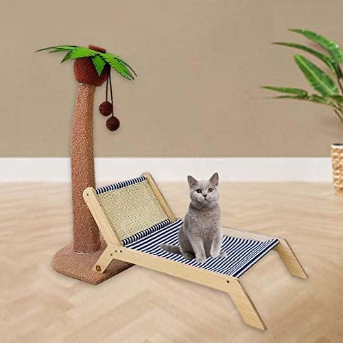 Милагето Мачка Гребење Пост Мачка Кревет Со Виси Интерактивни Писклив Топки Плажа Стол Гребење За Мелење Канџи Играње Мебел Заштитник