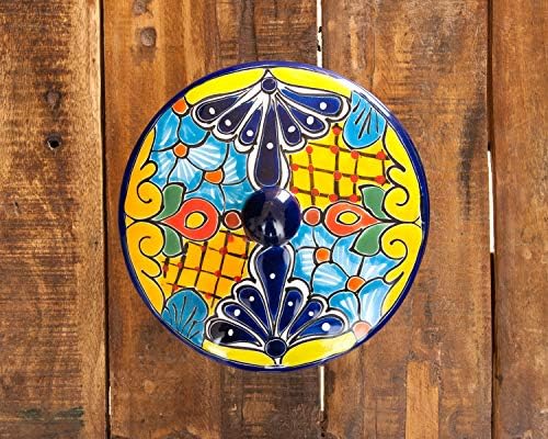 Волшебна талавера традиционална автентична мексиканска рака насликана керамичка тортилја потопла чинија со капак шарен шпански мексикански сервис