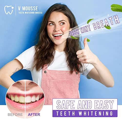 Заби за белење на заби, виолетова белење на забите од пена, пурпурна паста за заби за белење на забите, отстранување на дамки за заби,