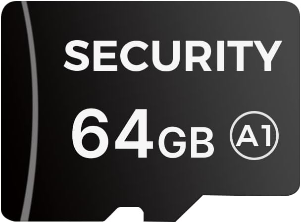 AMOMEISI 64GB MICRO_SD картичка за камери, прочитајте 90MB/Sec, Напишете 25MB/Sec, мемориска картичка за G2 D2 C1 безбедносни