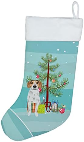 Богатства на Каролина WDK2962CS Beagle Tricolor 2 Божиќно Божиќно порибување, камин виси чорапи Божиќна сезона забава Декорации за семејни