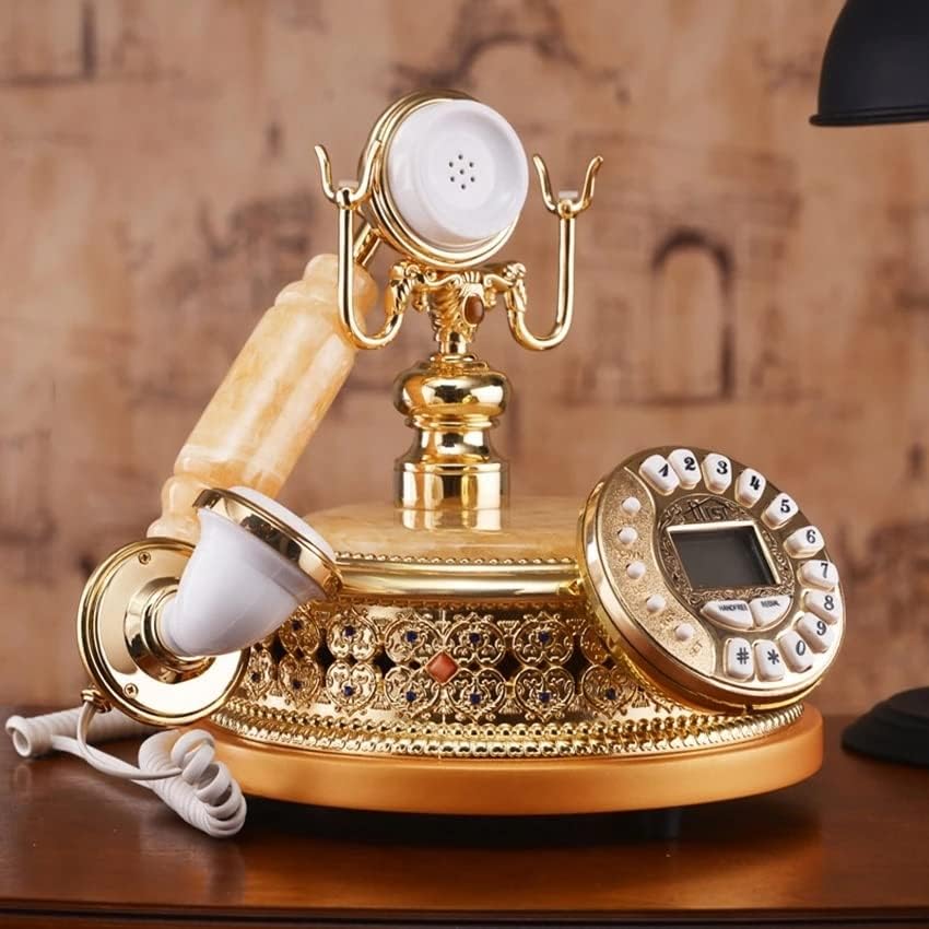 Antique Firdline телефонски телефонски телефон WYFDP со Rhinestones, ID на повик DTMF/FSK, 16 мелодии, прилагодлива осветленост