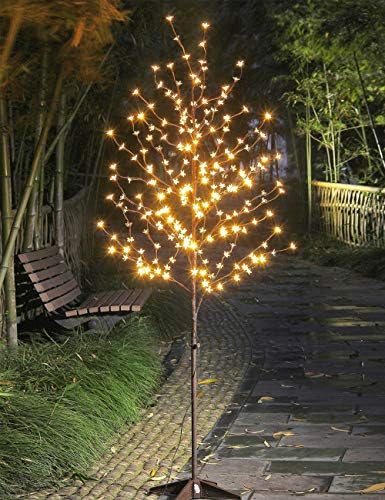 Lightshare 6.5ft 208 LED LED цреша цвет дрво, осветлено вештачко дрво за декорација внатре и надвор, домашен двор Свадбениот фестивал