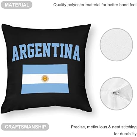 Знаме На Аргентина Фрли Навлаки За Перници Со Патент Квадратни Перници Заштитник За Кревет Софа Дневна Соба