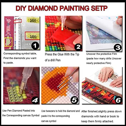 5 пакувања 5D комплети за сликање со дијаманти за возрасни почетници целосна вежба DIY дијамантска уметност Rhinestone Cross Stitch Paint со