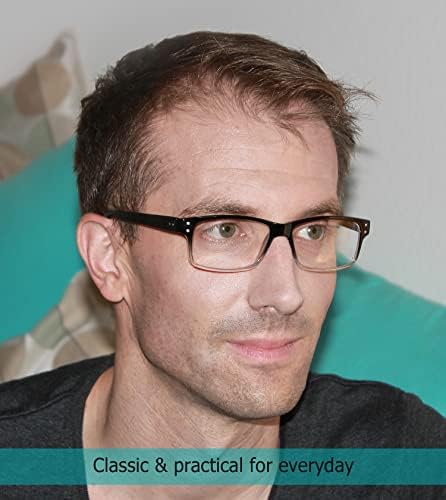 Лур 6 пакува класични очила за читање + 3 пакувања метални очила за читање на полу-раб