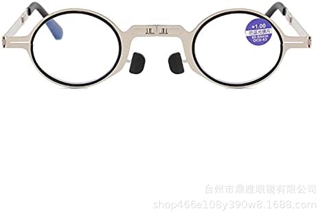 2 пара очила за преклопување, правоаголна рамка, полутранспарентна рамка лесен читач на пролетна шарка.
