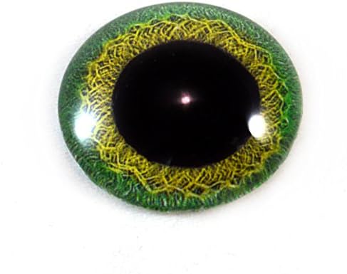 30мм стакло око единечно зелено и жолто стакло око за таксидермиски скулптури или накит што прават занаети за приврзоци