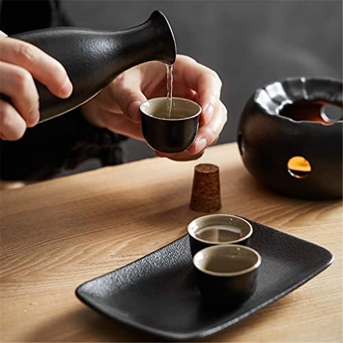 KLHHG Рачно изработена керамика колк колк постави класичен јапонски стил ретро креативен саксиски чаши поставени домашни колкови за пијалоци