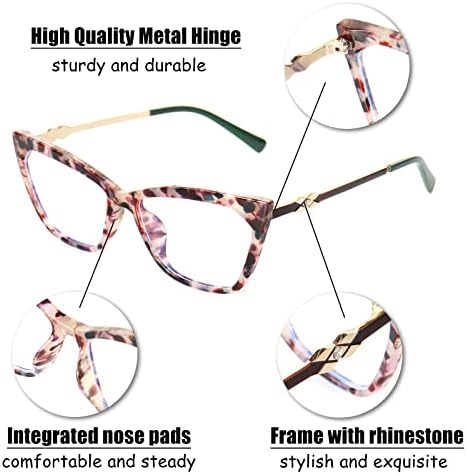 SOAREA CATEYE Прогресивни очила за читање на мултифокус за жени јасно на горниот дел од блокирање на сина светлина мултифокален