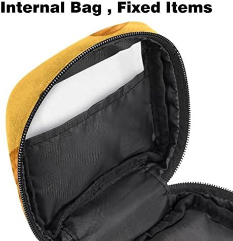 Yellowолта тиква санитарна торба за складирање на салфетки, менструална подлога торба гаќички за ламби, организатор на женски производи