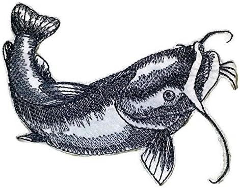Природна распродажба Прекрасна сопствена скица за риби [риба од риба од риба] Везено железо на/шие лепенка [5 x 3,76] направено