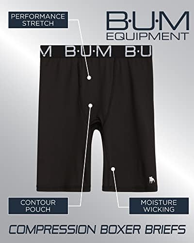 Б.У.М. Опрема за момчиња долна облека - 4 пакувања со долги нозе за атлетска компресија на боксерски брифинзи