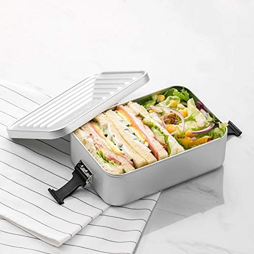 Бенто кутија, алуминиум јапонска кутија за ручек, еднократно прибор за јадење, за деца и возрасни работно училиште, бело