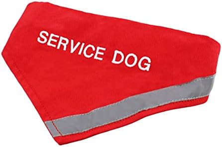 Мондо медицинска услуга јака за кучиња и бандана - 12 до 16in прилагодлива црвена рефлективна јака од кучиња со метален прстен за поводник