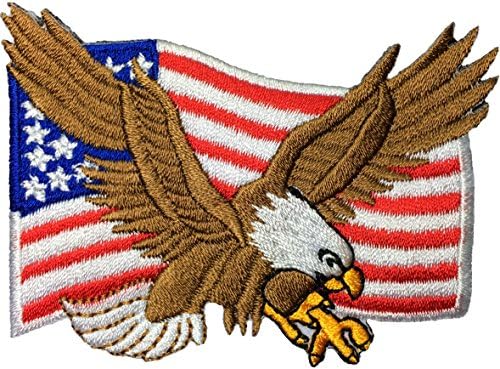 Ќелав орел со американско знаме извезено железо шива на лепенка од Ranger Return