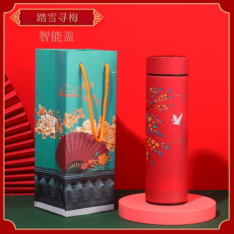 Креативен кинески стил илустрација Термос чаша не'рѓосувачки челик допир на допир Температурна чаша за водата чаша за подароци