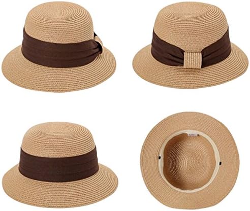 Капчиња за сонце од Ланцом за жени широки облични капачиња од летна плажа капа што може да се преклопи за пакувања за патувања