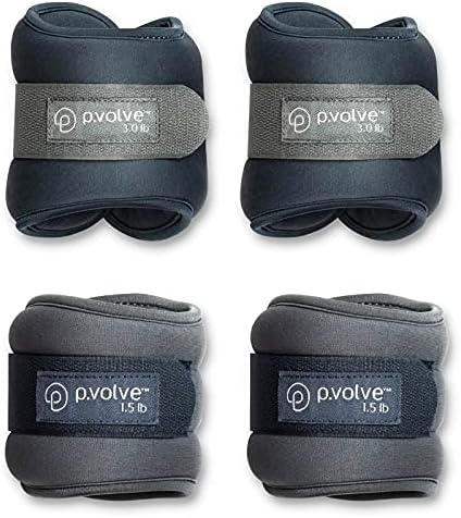 Пакет за тегови на глуждот PVolve за домашни вежби, 3lb и 1,5lb парови