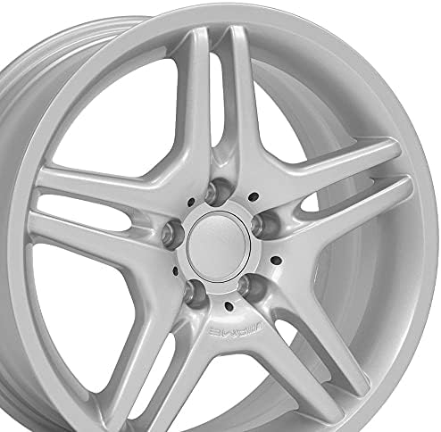 ОЕ Wheels LLC 18 инчен раб одговара на Mercedes Benz Wheel MB02 18X9 Сребрено тркало