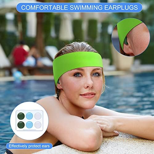 Поставување на меки силиконски уши за пливање за пливање, вклучително и 3 парчиња безбедни пливачи за пливање уши, 3 пара пливање