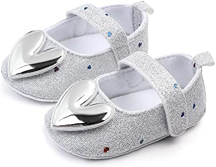 Удобни чевли за принцеза девојки во облик на срцево бебе мода предводни чевли