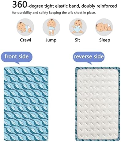 Тематски тематски опремени мини чаршафи, преносни мини креветчиња за креветчиња Ултра меки материјали за креветчиња за девојчиња