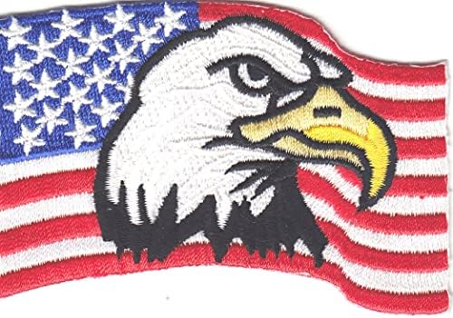 Ќелав орел железо на лепенка САД Американско знаме патриотска војска