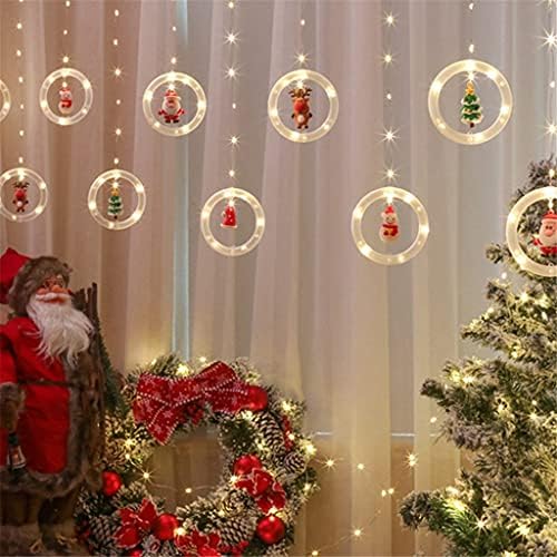 Llryn Божиќни LED стринг светла, Божиќни прозорци, светла светла за виси со USB, светло светла за завеси за завеси