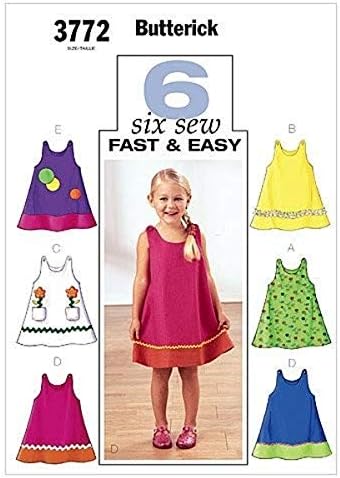 Модели на путер B3772 дете и детски фустан, големина 4-5-6