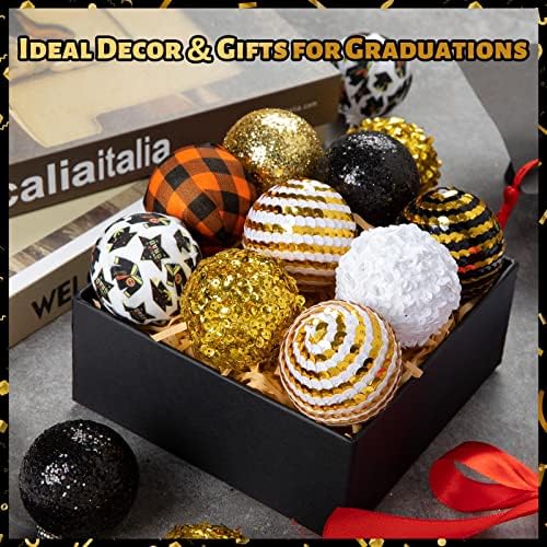 24 парчиња матура за дипломирање, украси за завршување на матурата што висат украси дрвени топки за декорација на забави за дипломирање