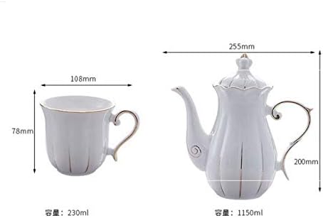 Чај сет постави дневна соба за домаќинства Нордиска керамичка семејство Европски стил чајник и чаша поставена yubin1993