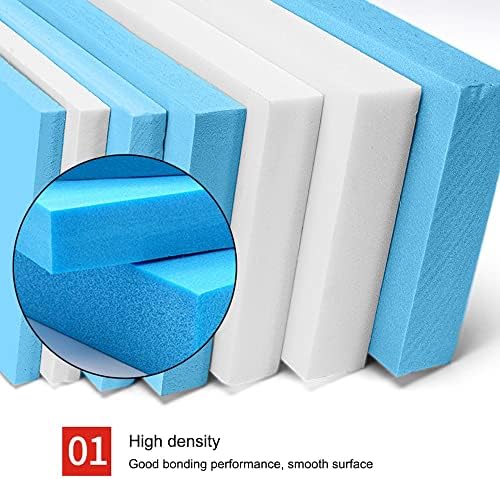 5 пакувања блокови од сина пена правоаголник блокови со висока густина на пена занаетчиска табла за правење модели, монтирање фотографии,
