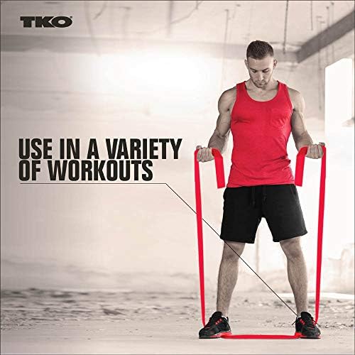 Поставени ленти за отпорност на TKO - 3 пакувања - рамна еластична опрема за вежбање за жени, мажи - фитнес, тренингот, светлина,