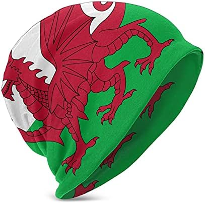 Знаме на велшкиот Змеј Детски Плетени Капачиња За Момчиња Девојче Зимска Топла Капа