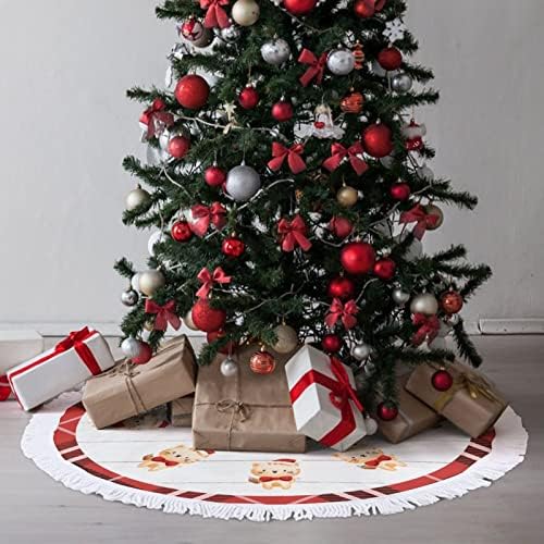 Божиќно Здолниште, Божиќна Карирана Подлога За Новогодишна Елка Со Реси, Подлога За Божиќни Божиќни Орнаменти Од 30 Инчи, Среќна Подлога