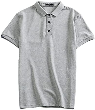 Менс летни поло маици обични кратки ракави за кратки ракави на врвови поштедени опуштени вклопени 3Д отпечатоци голф поло -туники кошули