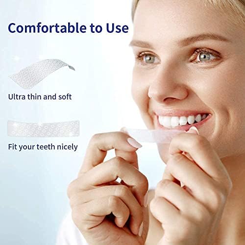ВЕЕКС заби за белење на заби 5д, 14 сетови 28 парчиња бели ленти за отстранување на дамка за пушење кафе, ефективна комплет за белење на заби за