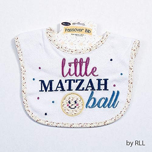Рит лајт симпатична мала матза топка извезена биб - стилски и симпатичен пасха Биб Песах Седер еврејски празник додатоци за