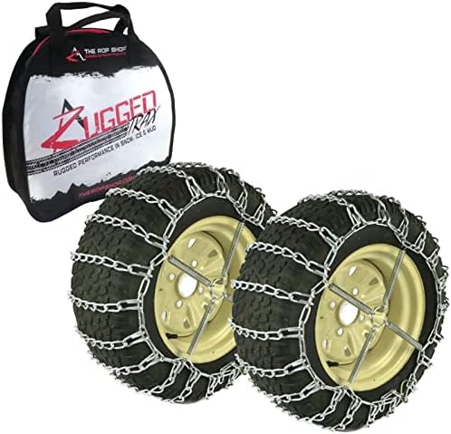 Продавницата РОП | 2 ланци на гуми за гуми и затегнувачи за Honda TRX со 25x12x12 ATV гуми за трева