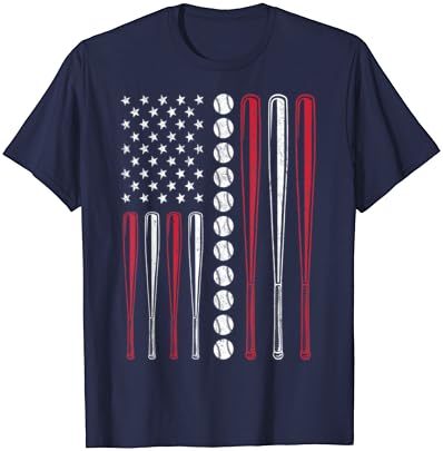 Американско Знаме Бејзбол Тим Подарок За Мажи Момчиња Девојки Жени Маица