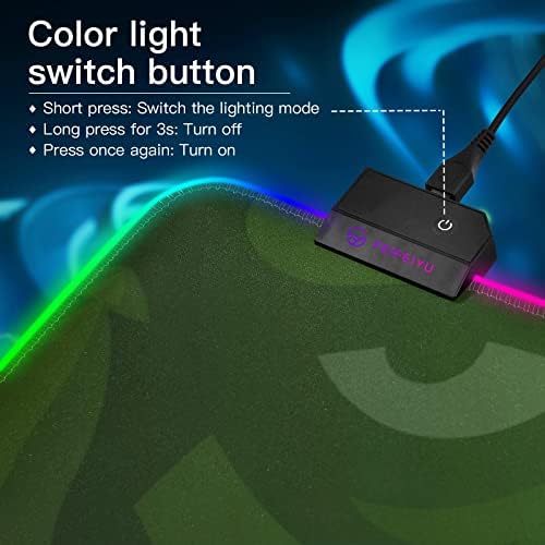 MNSRUU Gaming Mouse Pad RGB - Голема Led Тастатура Рампа Со Непречено Водоотпорна Површина И Нелизгачка Гумена Основа, 31,5 X 11,8 Инчи,, Зомби