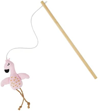 Rosewood Eco Friendly Flamingo Teaser Toy за мачки, играчка за мачки, розова