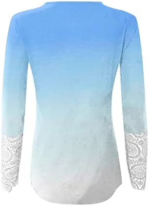 Туника за жени зимска елегантна чипка маица врвни меки дишења на туники опуштени вклопувани блузи трендовски врвови на скокач