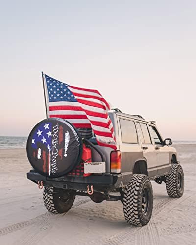 Покрив за резервни гуми на американски знамиња, ние, ние луѓето патриотски тркала гуми, за RV приколка Jeep Wrangler Camper, дијаметар